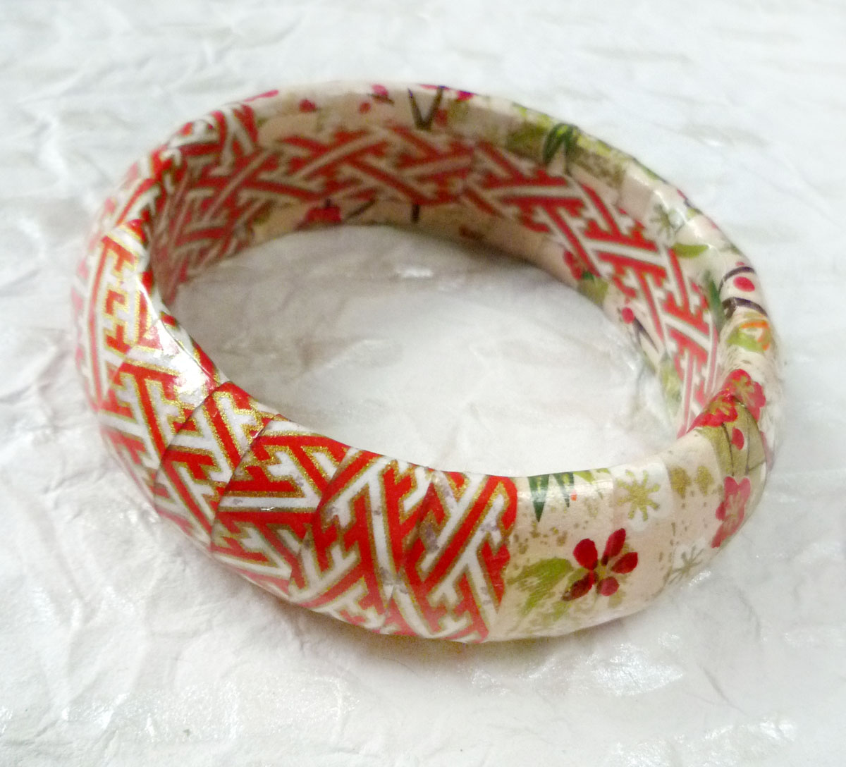 Half & Half paper bangle